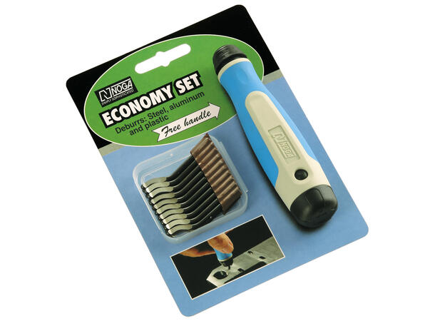 Noga NNG8200 sett med skaft+20 stk S10 kniver ø3,2 mm. 
